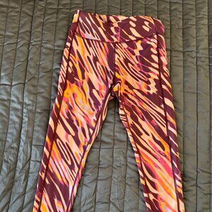 Tek Gear High Rise Workout Leggings Pocket Abstract Print Athletic Yoga Pants Si